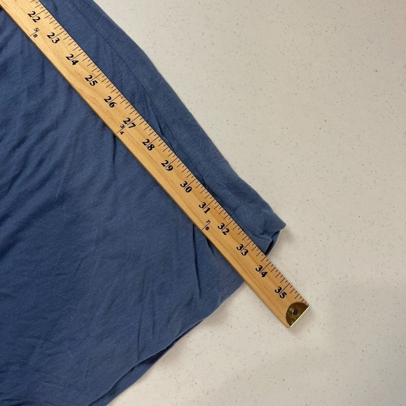 Halston Heritage Sheath Dress Sz 2 Blue Ruched 3/4 Sleeve Scoop Neck Silk Blend - Picture 12 of 13